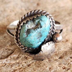 Sterling Silver Vintage Turquoise Ring